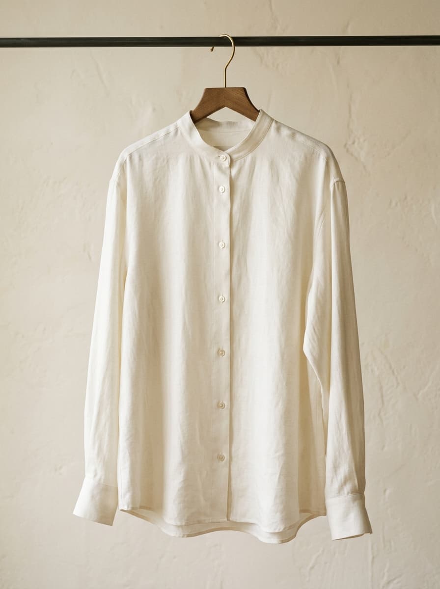 Camisa Fluida Minimal en Lino & Seda